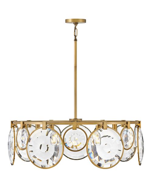 Heritage Brass LED Pendant from the Nala Collection