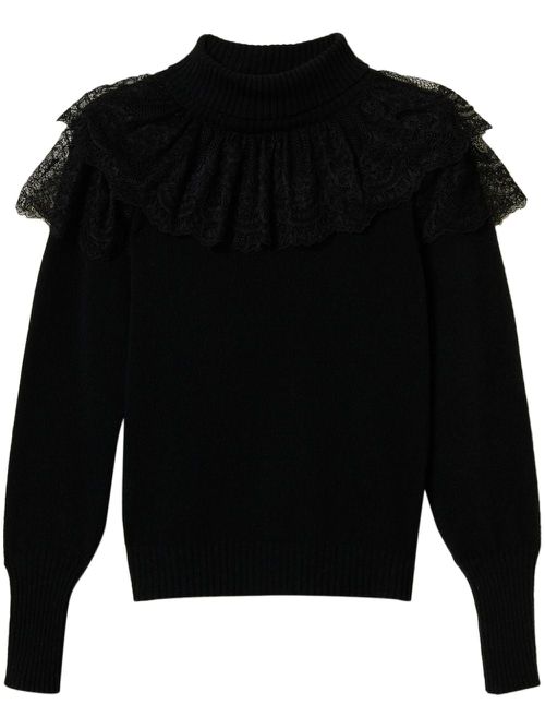 High-neck sweater - Black