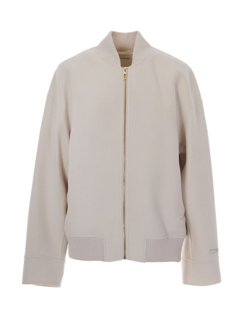 Cream Bomber Jacket