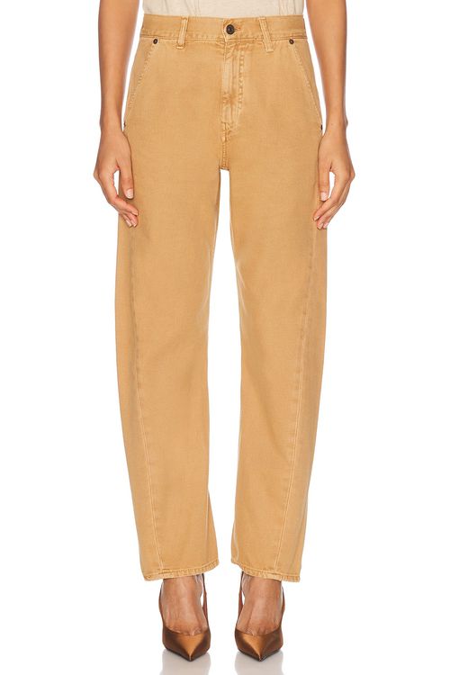 Victoria Beckham Twisted Low-rise Straight Leg Jeans in Beige - Beige.  28 also in