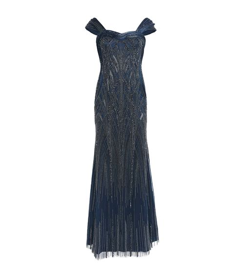 Embellished Orbit Sculpt Gown