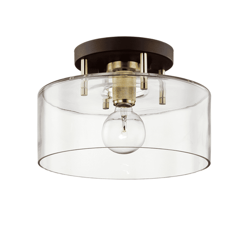 Troy Bergamot Station Ceiling Light in Bronze and Bra