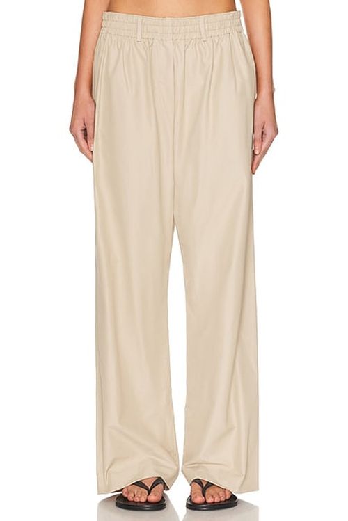Brandon Maxwell Teagan Relaxed Fit Pant in Dune - Beige. L also in