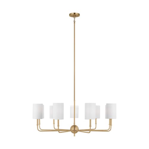 Satin Brass LED Chandelier from the Foxdale Collection