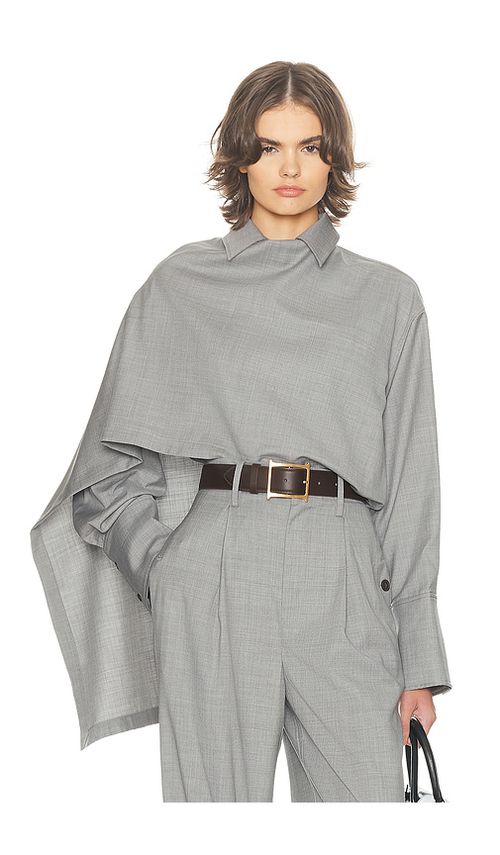 Helsa The Left Bank Layered Shirt in Grey. - XS also in L, M, S