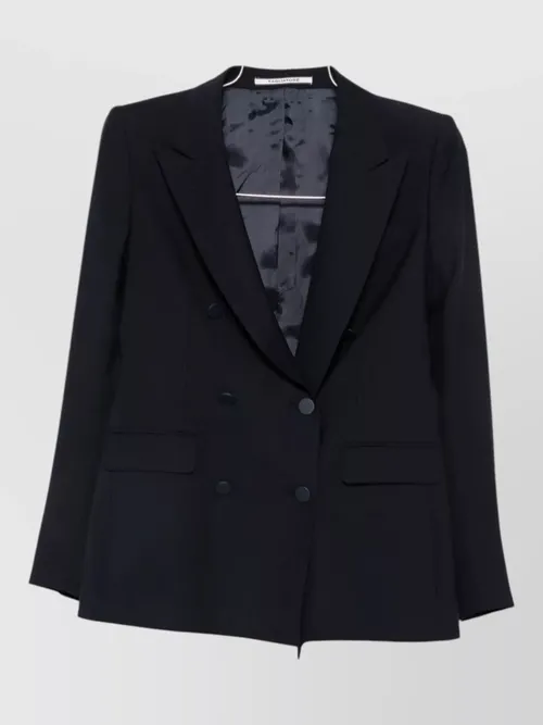 Tagliatore - double breasted blazer buttoned cuffs shoulder
