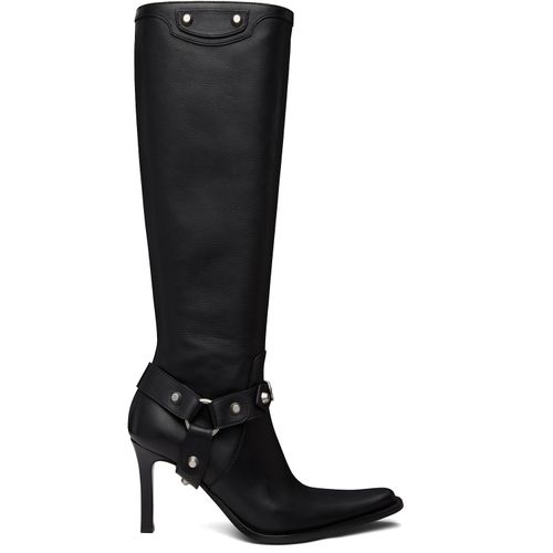 Black City Harness Tall Boots