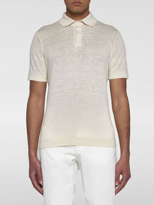 Polo Shirt Men color Beige