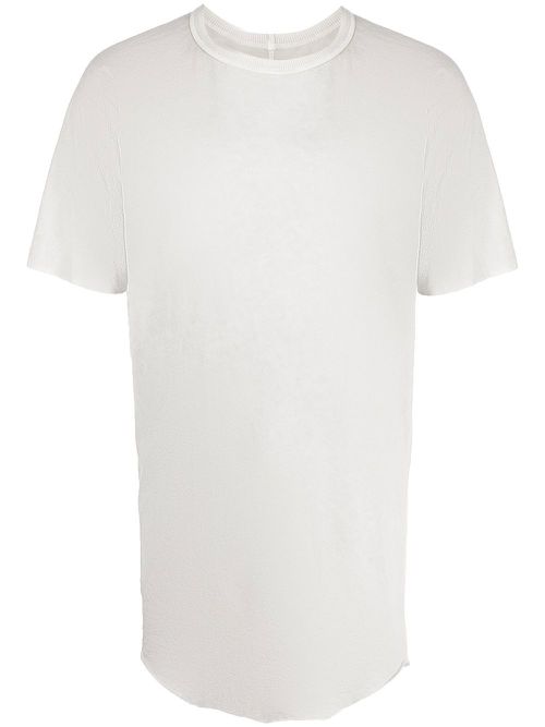Lace-up-detail longline t-shirt - Grey