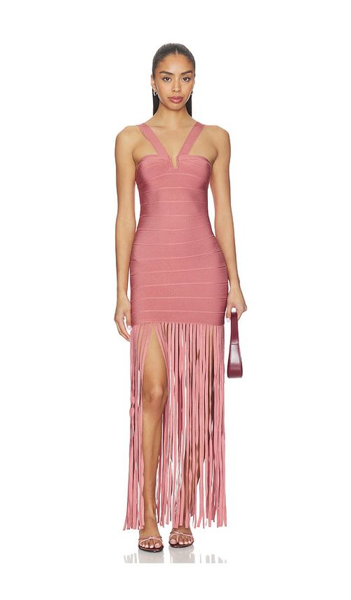 NBD Jaeke Fringe Maxi Dress in Pink. - M also in L, S, XL