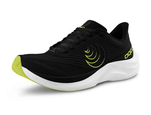 Topo Athletic Men's Cyclone 3 Lightweight Comfortable 5MM Drop Road Running Shoes, Athletic Shoes for Road Running, Black/Lime