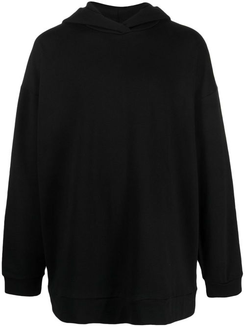 Long-sleeved cotton hoodie - Black