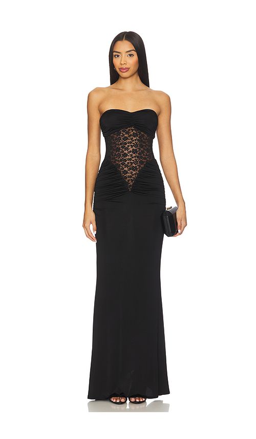 Lovers and Friends Cassidy Gown in Black. XS. Also in L, M, S