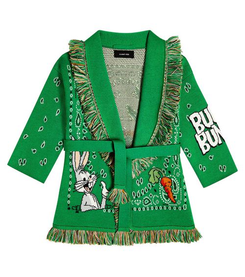 Alanui Kids x Looney Tunes Bugs Bunny jacquard virgin wool sweater