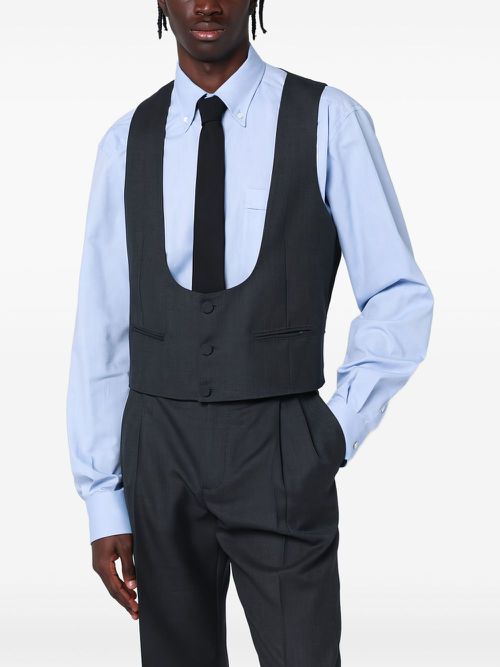 Valentino Garavani virgin wool waistcoat - Grey