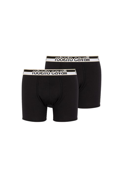 Two-pack Black Boxer Briefs Logo Waistband