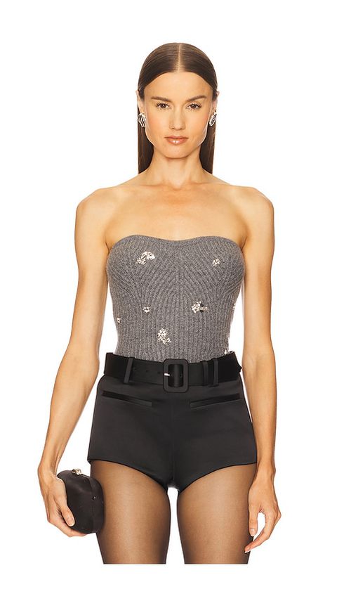 SIMKHAI Waverlie Tube Top in Heather Grey.  XS also in L