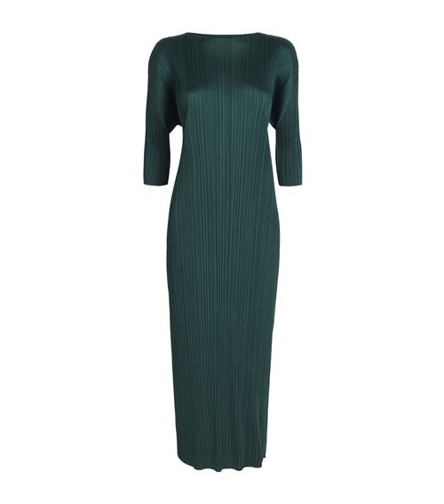 Pleats Please Issey Miyake Merry Bicolor Midi Dress