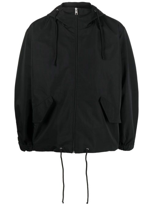 Windy drawstring-hood jacket - Black