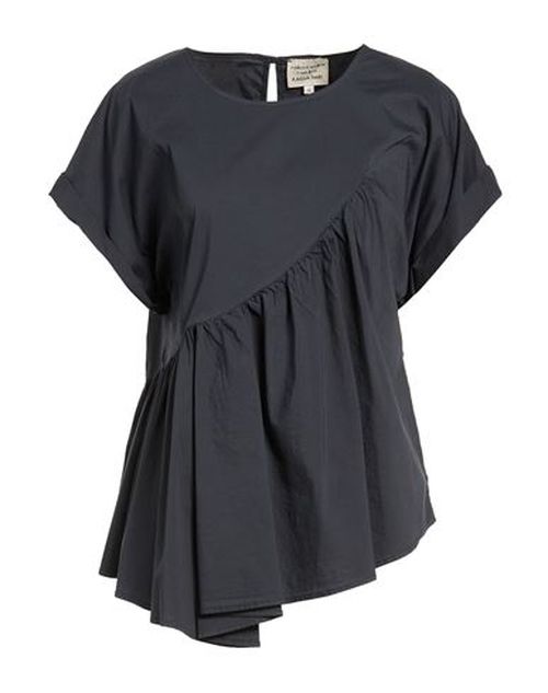 Woman Top Charcoal Size 2 Cotton, Polyamide, Elastane