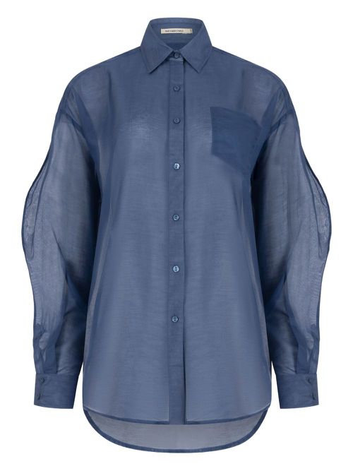 Jade sheer shirt - Blue