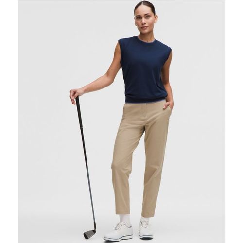 Lululemon – Women's Stretch Golf Pants Regular Stitched Logo – Color Khaki