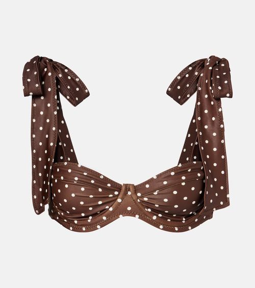 Lady polka-dot bikini top