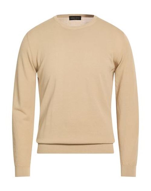 Man Sweater Beige Size 42 Cotton