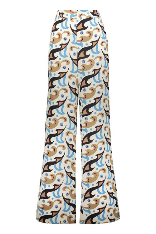Printed Silk Pants