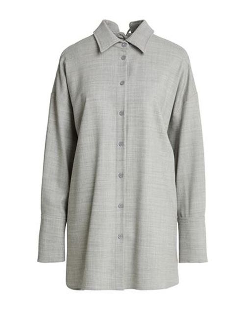 Woman Shirt Grey Size 6 Virgin Wool, Elastane