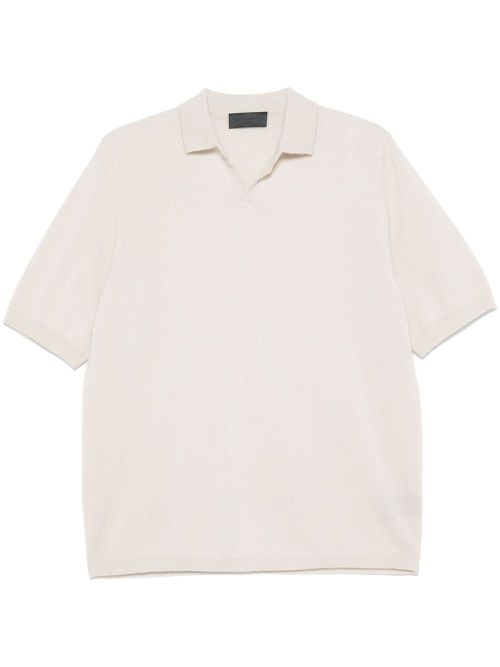 Knitted polo short - Neutrals