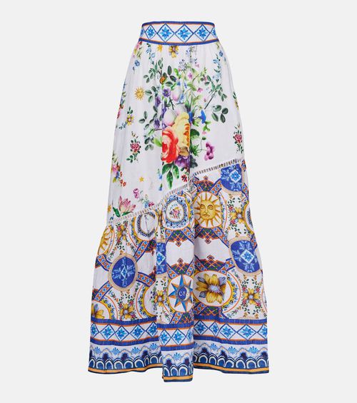 Tiles Darls linen maxi skirt