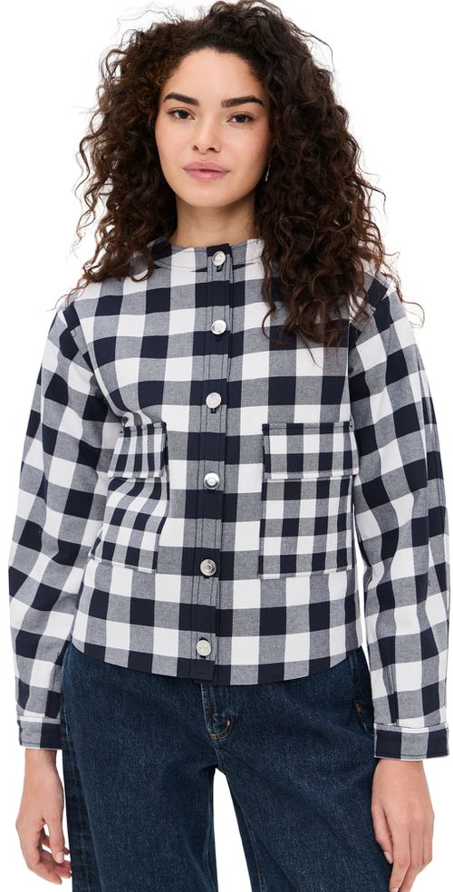 Nathan Padded Moto Jacket Gingham