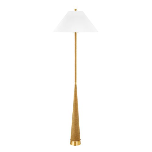 Aged Brass One Light Floor Lamp from the Indie Collection
