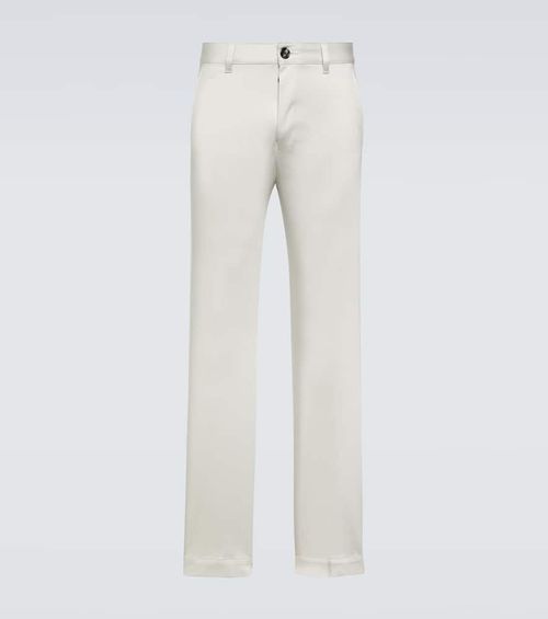 Ami Paris Straight cotton satin chinos