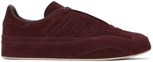 Y-3 Burgundy Gazelle Sneakers