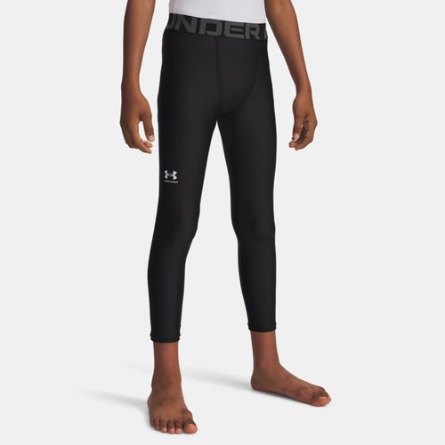 HeatGear® Armour Boys' Leggings Black / White YLG