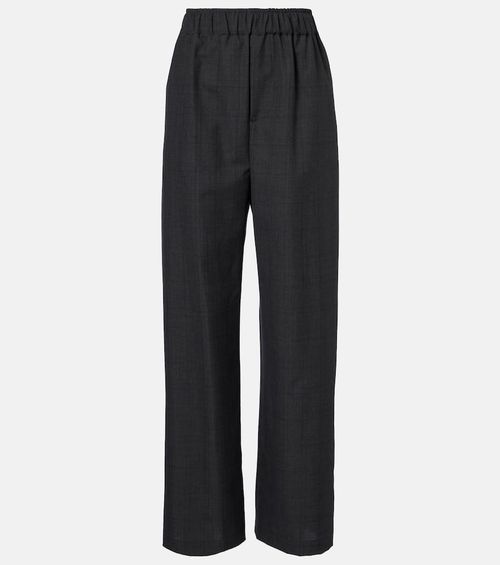 Baxter plaid wide-leg pants