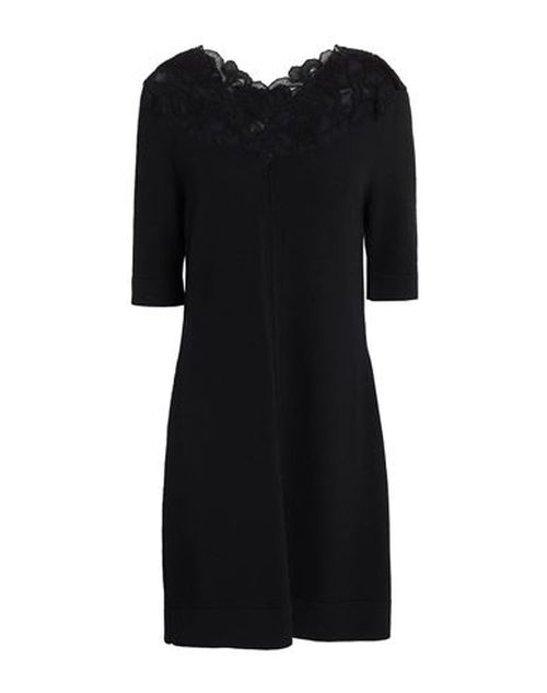 Woman Mini dress Black Size 10 Virgin Wool, Polyamide, Wool, Cotton, Mohair wool