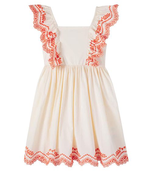 Clementine ruched cotton dress