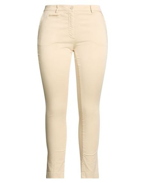 Woman Pants Ivory Size 12 Cotton, Polyester, Elastane
