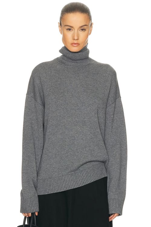 L'Academie Ronny Turtleneck Sweater in Grey - Grey. XXS also in L, M, S