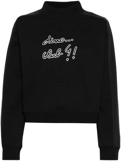 Logo-embroidered sweatshirt - Black
