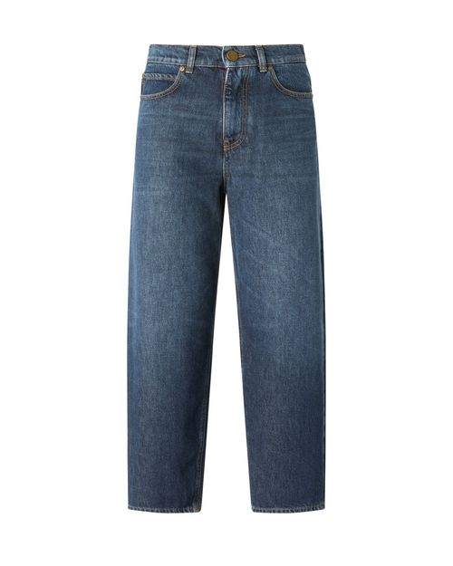 Blue Relaxed High Rise Jeans