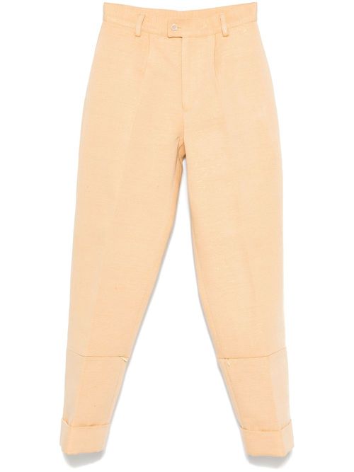 Orange Tapered Trousers - Women's - Cotton/Polyester