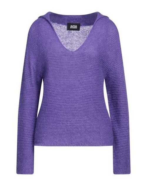 Alpha Studio Woman Sweater Purple Size 6 Polyamide, Mohair wool, Wool
