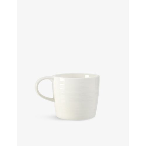 Natural Selsey Ribbed-effect Bone-china Coffee mug 8cm 