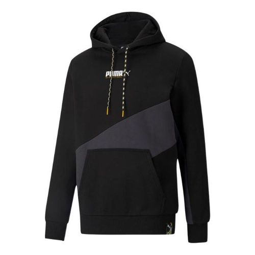 Logo Full Sleeve Printed Hoodie 'Black'