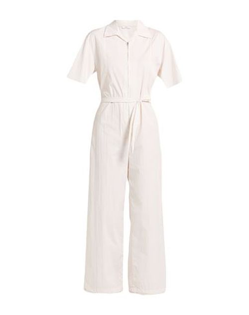 Easy Woman Jumpsuit Ivory Size 6 Cotton, Polyamide, Elastane
