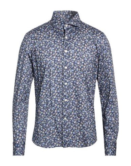 Man Shirt Midnight blue Size 17 Cotton